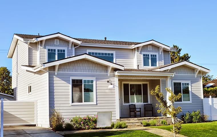 house in a suburban Riverside neighborhood